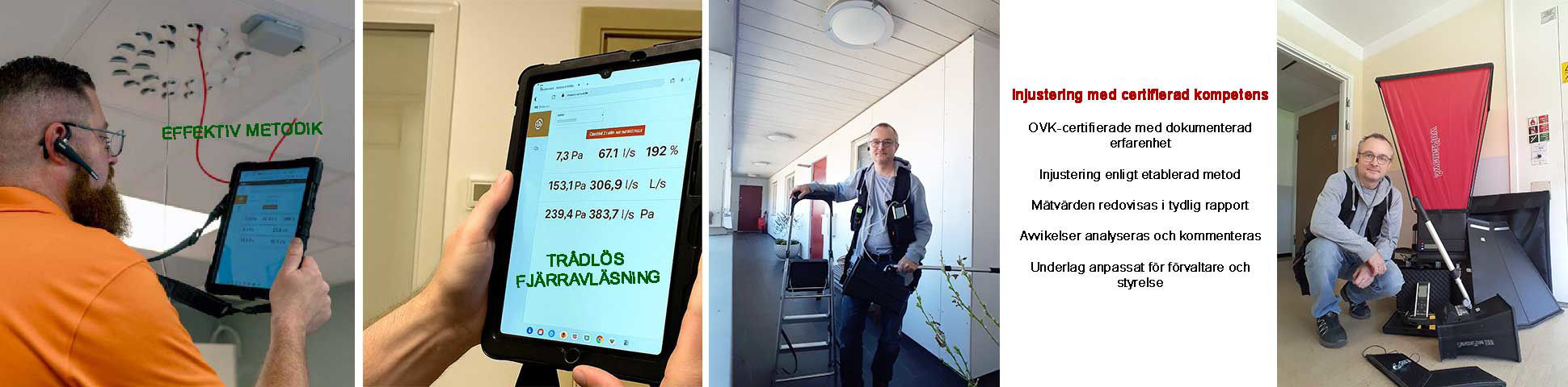 Injustering av luftflöden med certifierad kompetens